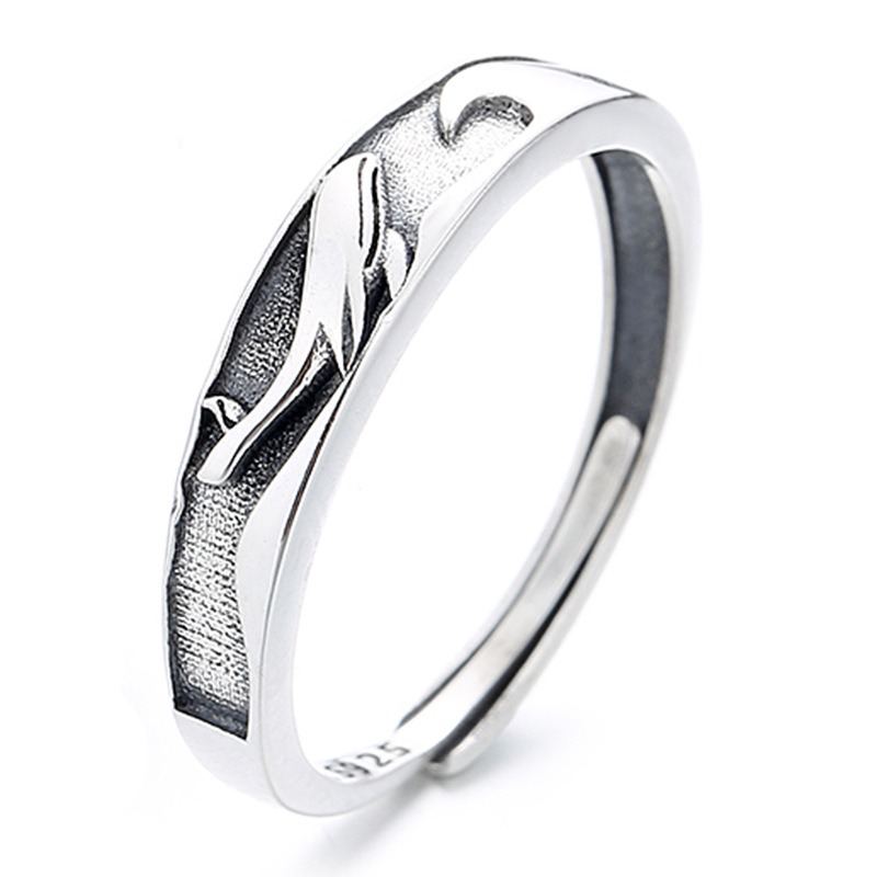 Anillo Ajustable de Pareja Ballena y Venado