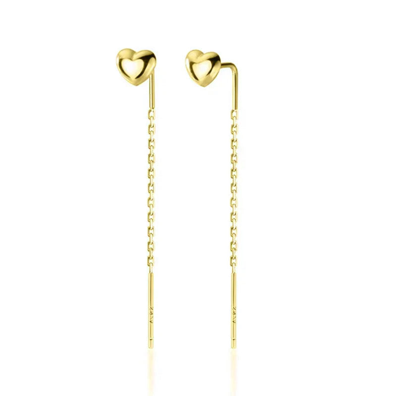 Aretes Barra Larga con Corazón
