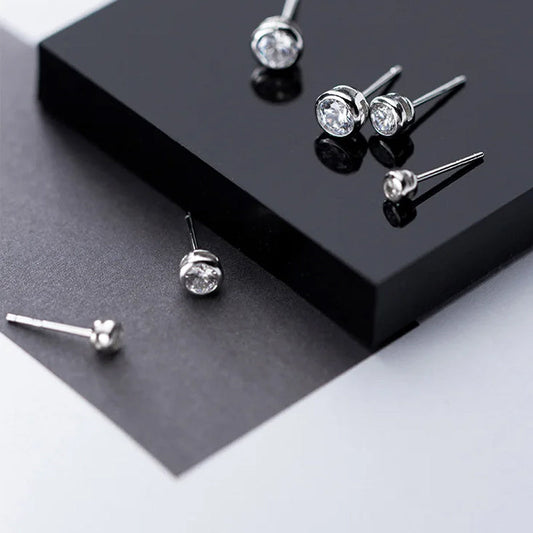 Aretes Punto de Luz con Zirconia