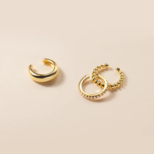Aretes de Clip Torcidos con Zirconias