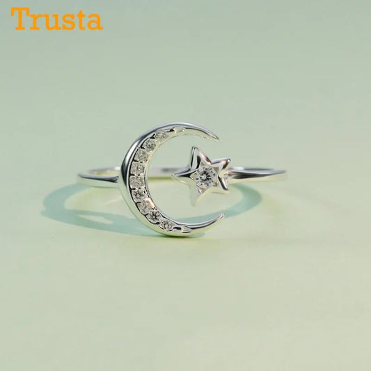Anillo Luna y Estrella con Zirconias en Varios Diseños