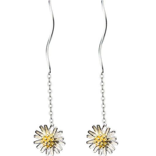 Aretes Largos Crisantemo