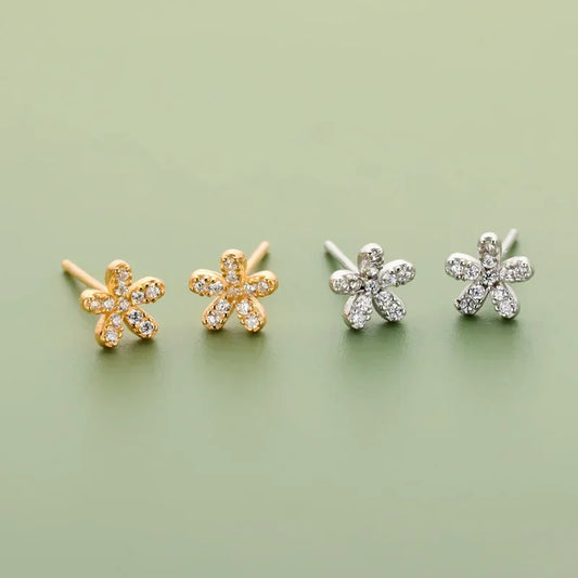 Aretes Flor con Zirconias