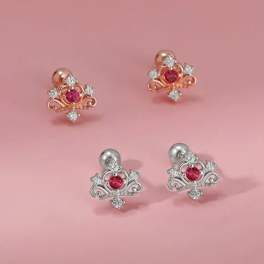 Aretes Corona Vintage con Zirconias
