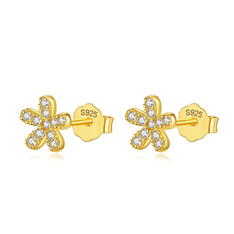 Aretes Flor con Zirconias