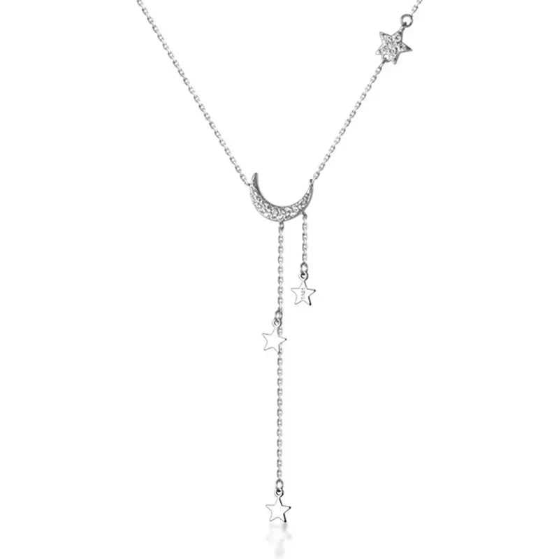Collar Luna y Estrella con Flecos