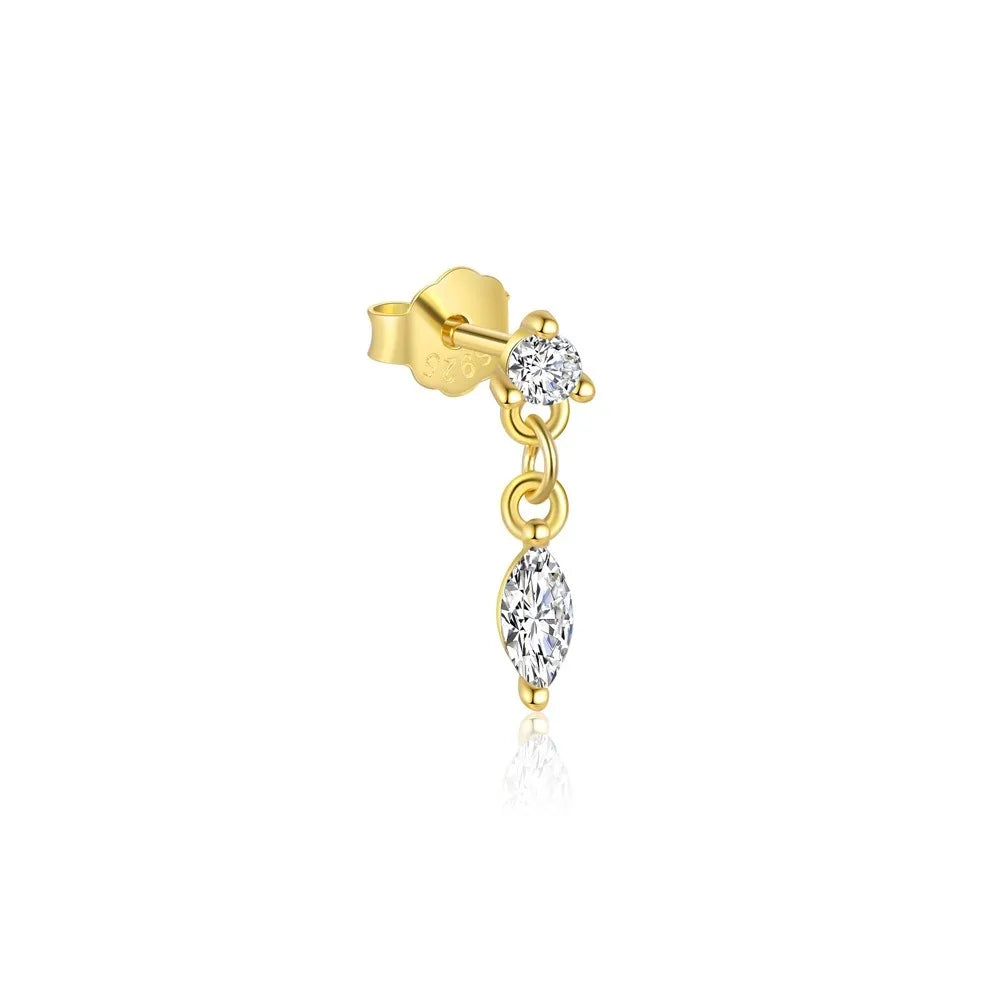 Arete Individual de Borla con Zirconias