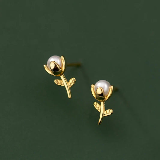 Aretes Flor de Perlas