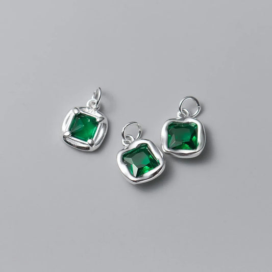 Dije Zirconia Cuadrada de Colores