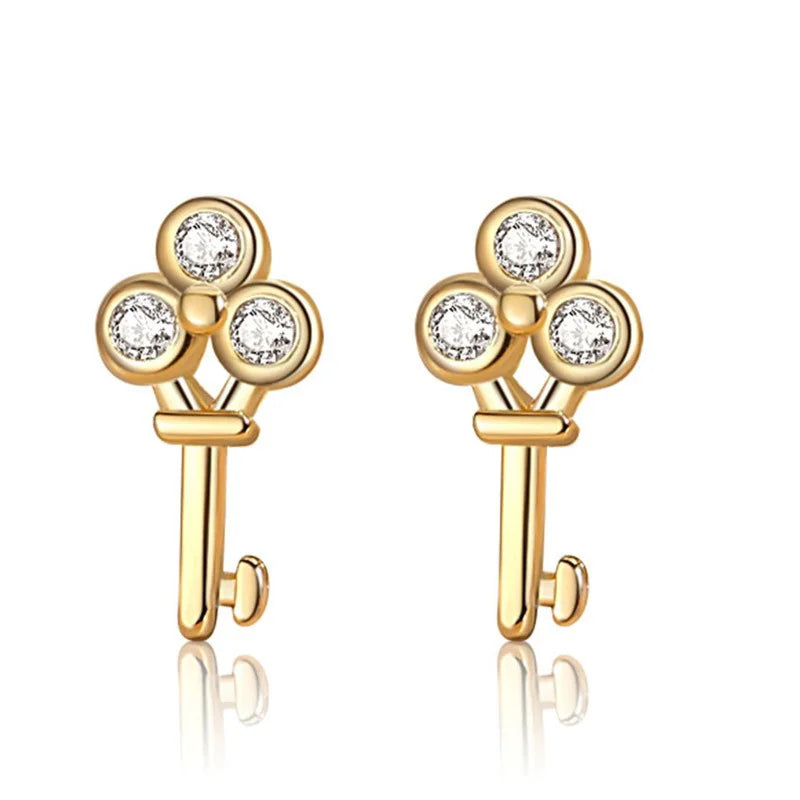 Aretes Llave con Zirconias