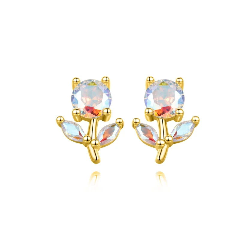 Aretes Flor de Zirconias