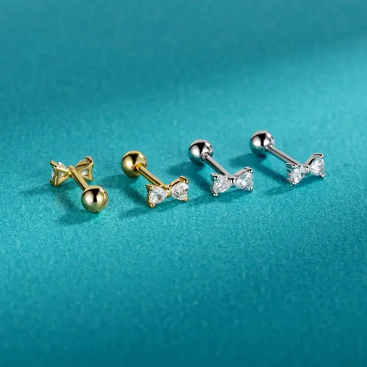 Aretes Moño con Zirconias