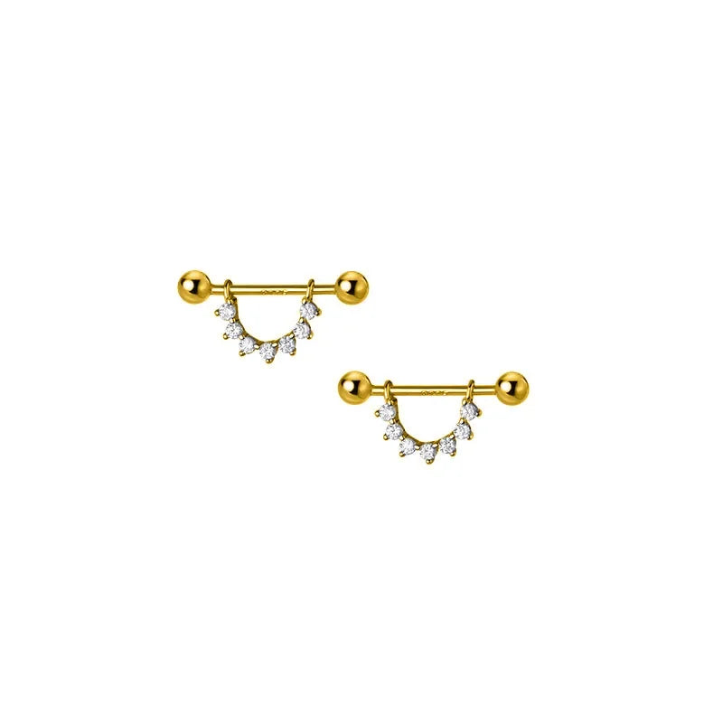 Aretes Forma de U con Zirconias