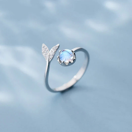 Anillo Cola de Sirena Azul