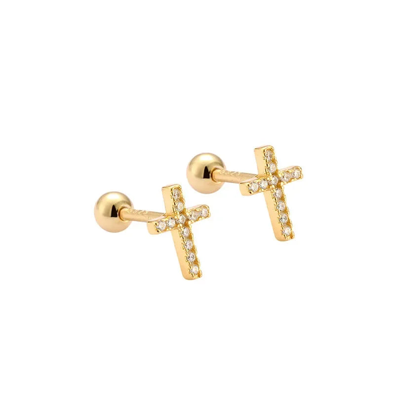 Aretes Mini Barrita con Cierre de Rosca