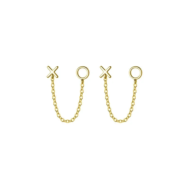 Aretes XO con Cadena