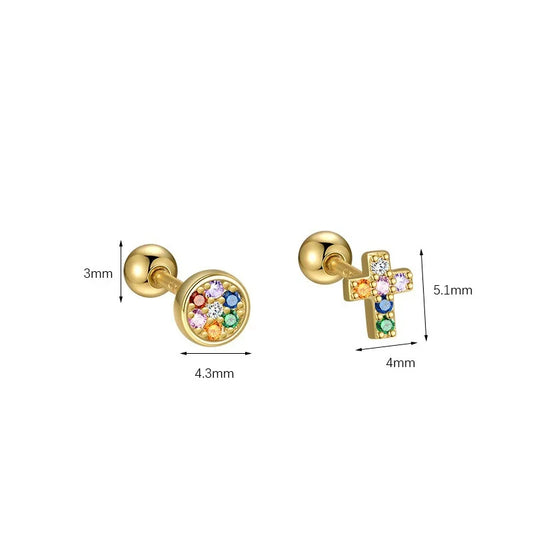 Aretes Cruz de Zirconias