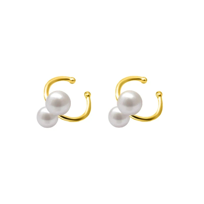Aretes de Clip con Perla para Novia