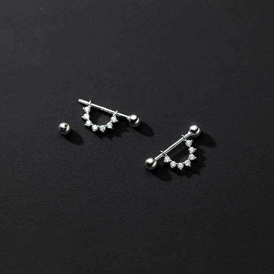 Aretes Forma de U con Zirconias