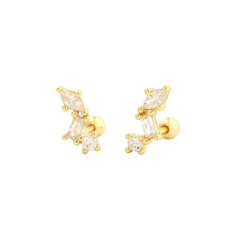 Aretes Irregulares con Zirconias