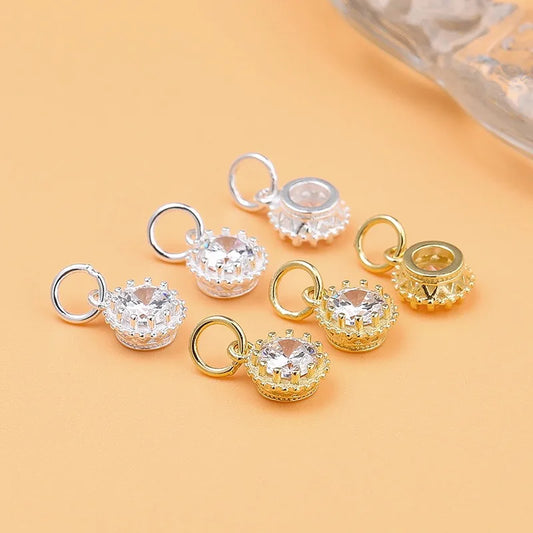 Dije Redondo con Zirconia en Plateado o Dorado