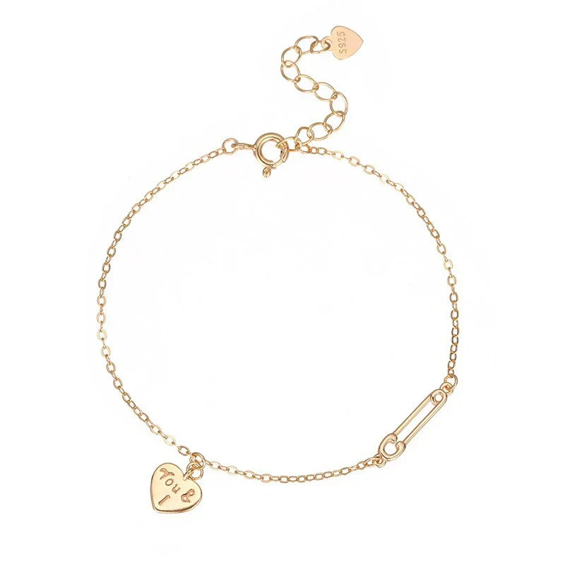 Pulsera Cadena Clip con Corazón