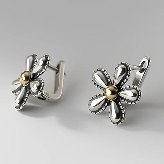 Aretes Flor Retro