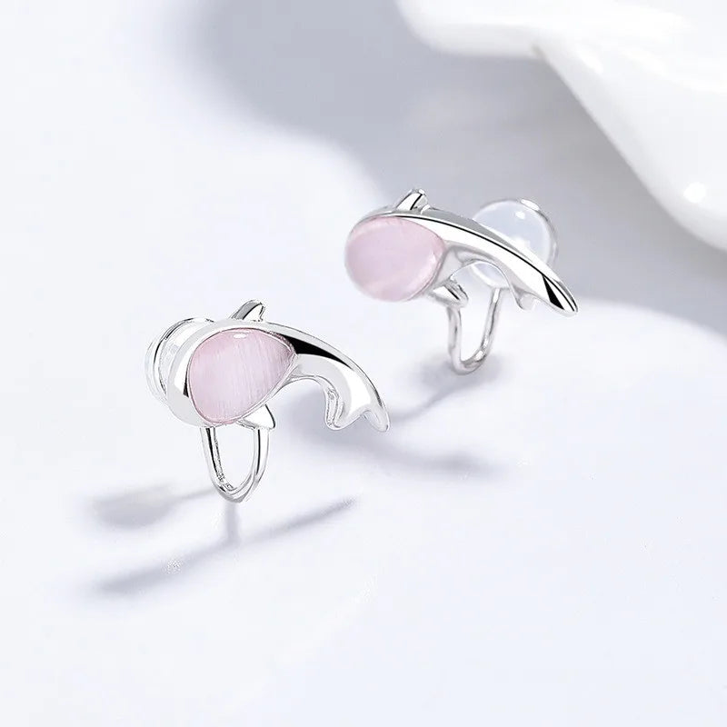 Aretes de Clip Gatito y Pez Koi