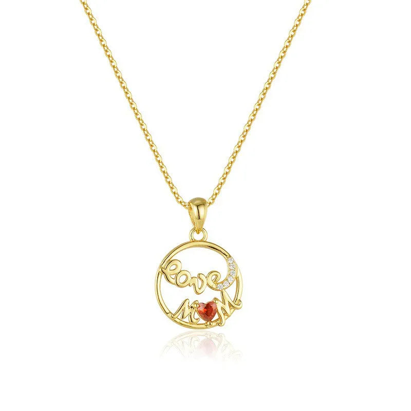 Collar Love Mom con Zirconias