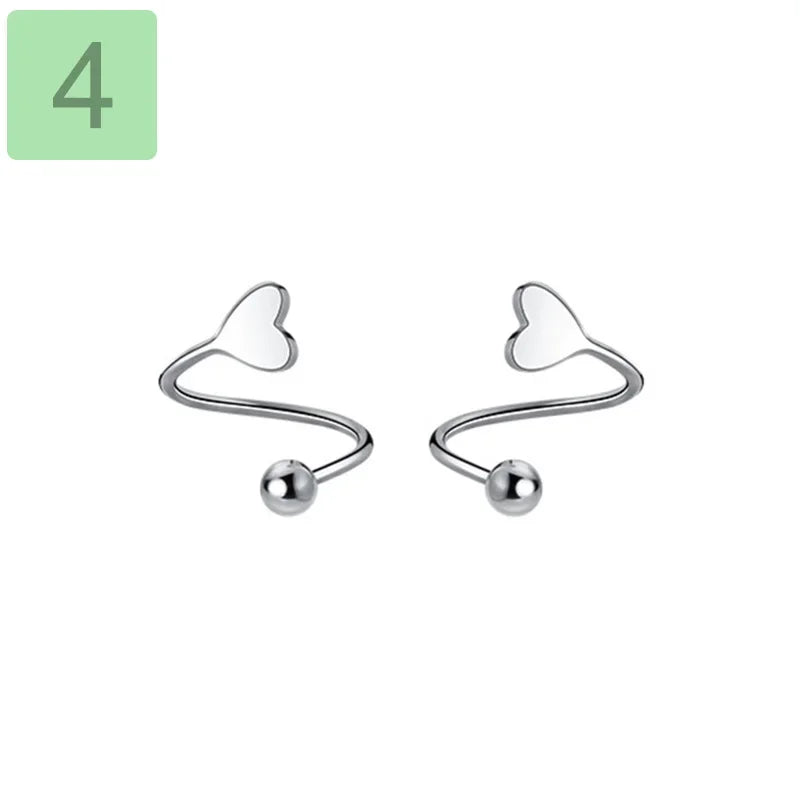 Aretes Mini Estrella y Corazón para Cartílago