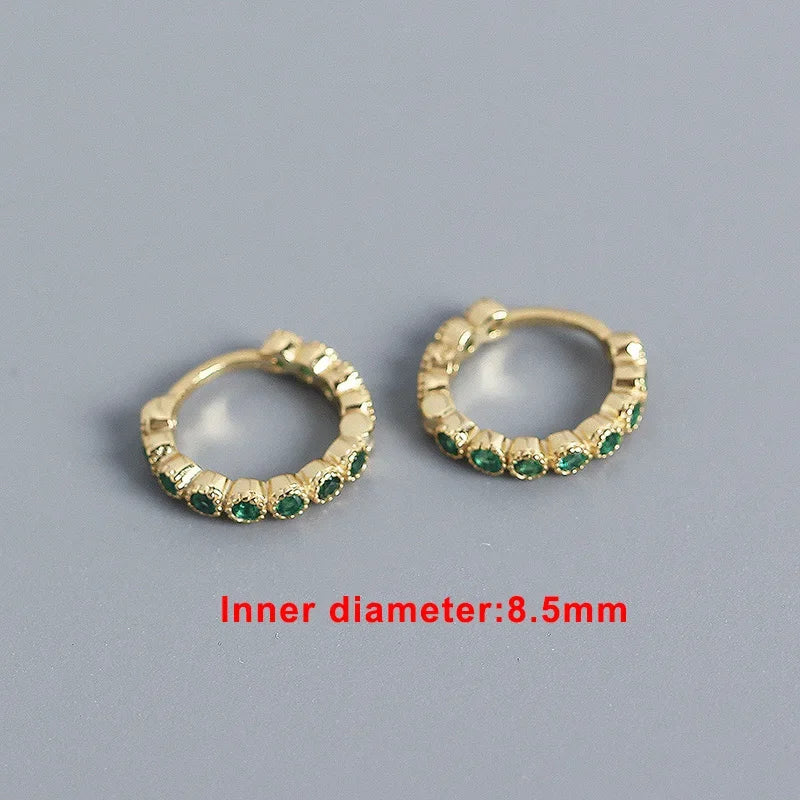 Arracadas Mini con Zirconias de Color