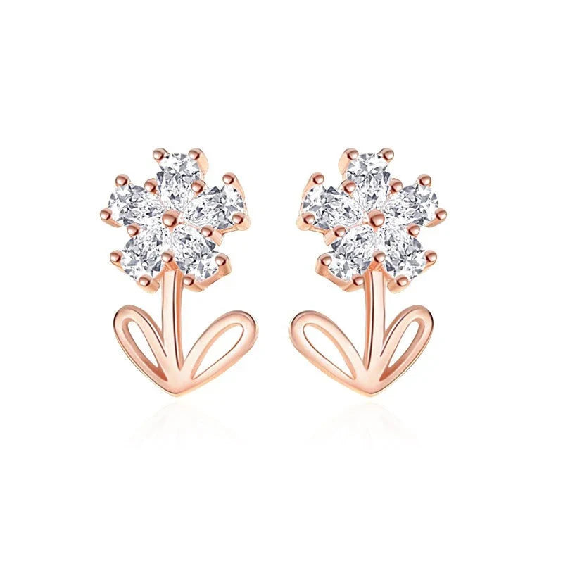 Aretes Flor con Zirconias II