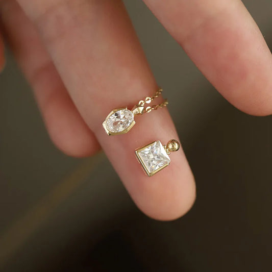 Dije Zirconia Cuadrada o en Gota