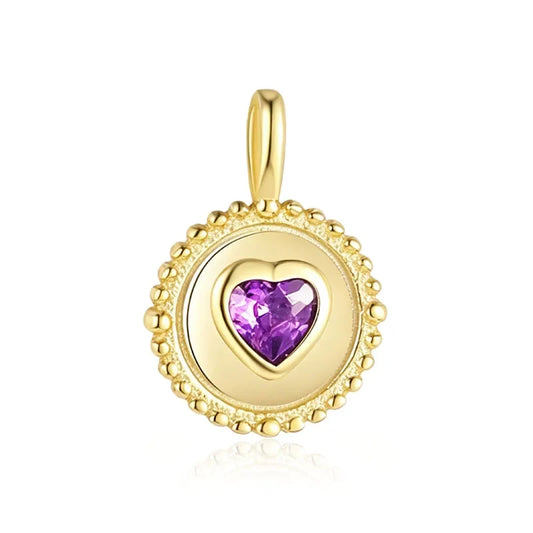 Dije Corazón o Rombo con Zirconia