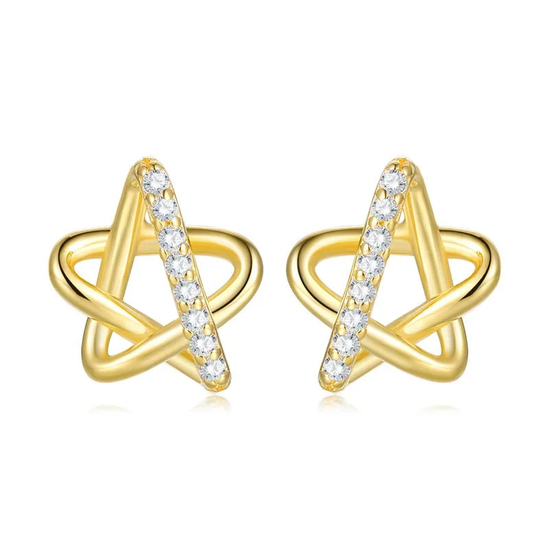 Aretes Estrella Titilante con Zirconias