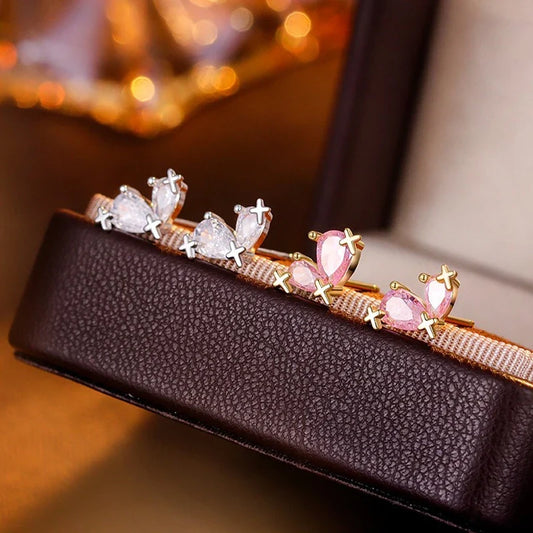 Aretes Estrella y Corazón con Zirconias