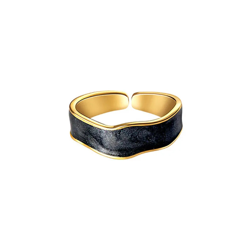Anillo Abierto Ola Esmaltada