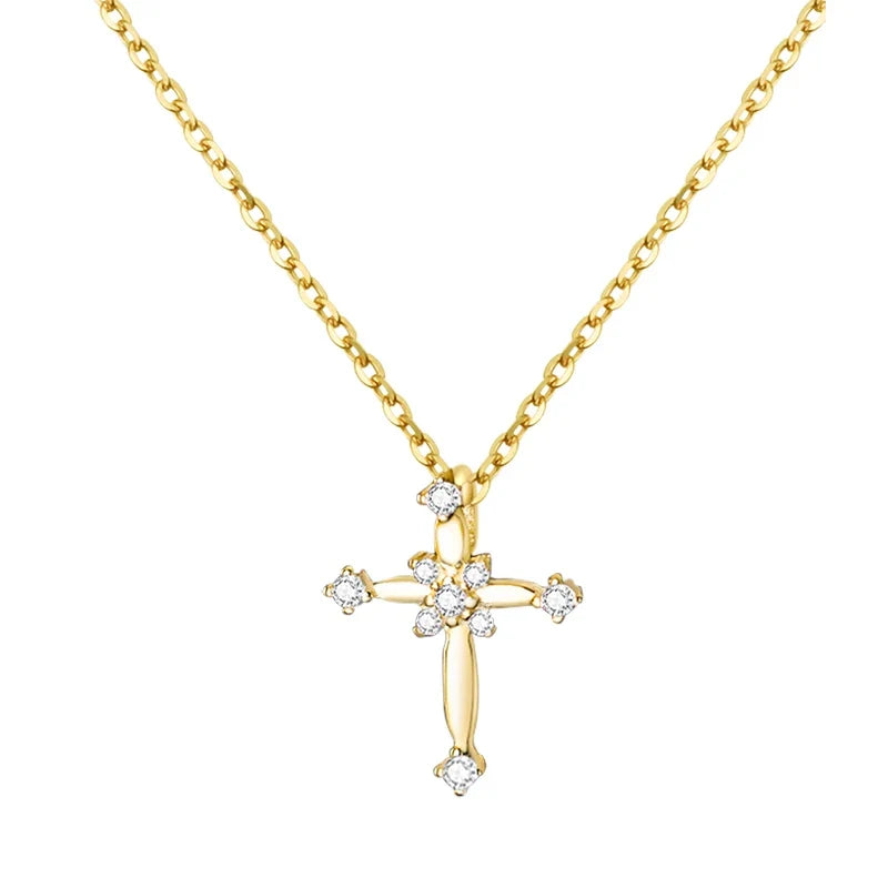 Collar Cruz Elegante con Zirconias