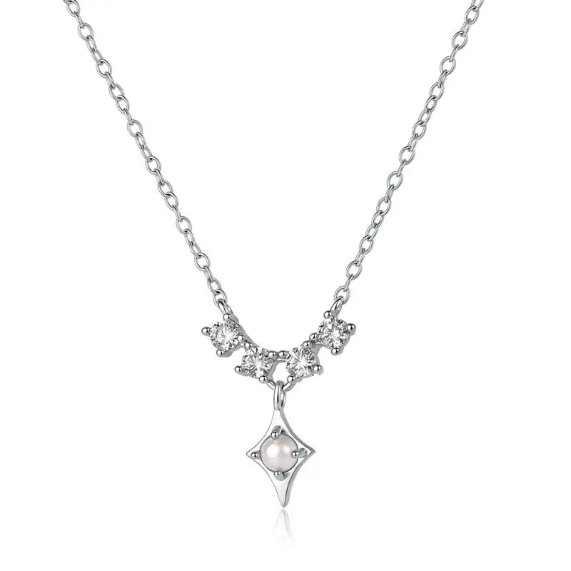 Aretes o Collar Luna y Estrella con Perla