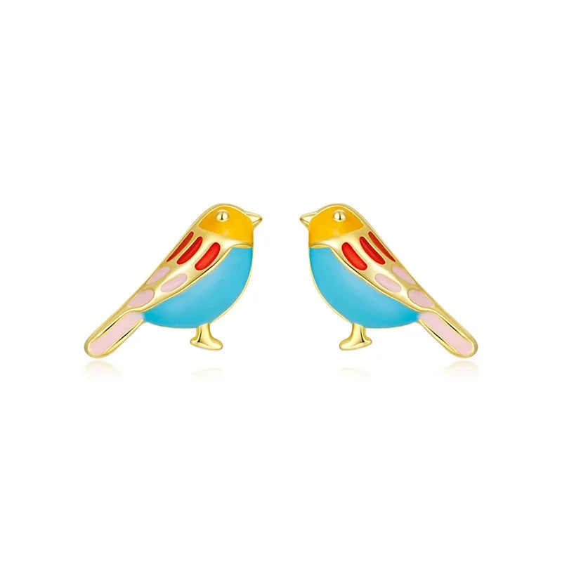 Aretes Pajaritos de Colores