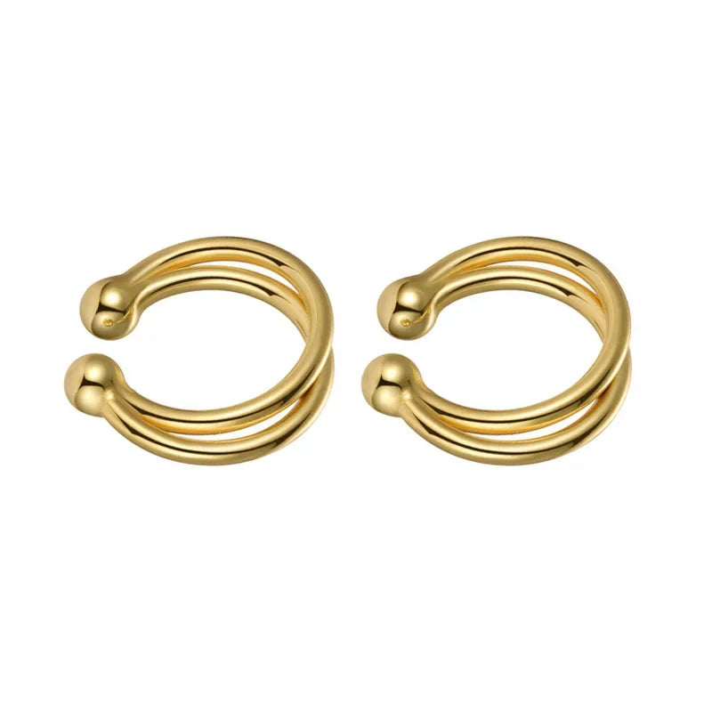 Aretes de Clip Geométricos Minimalistas