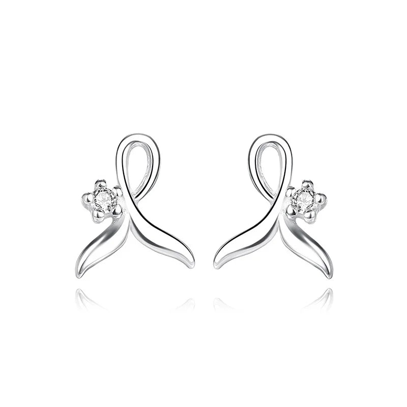 Aretes Cola de Pez con Zirconias