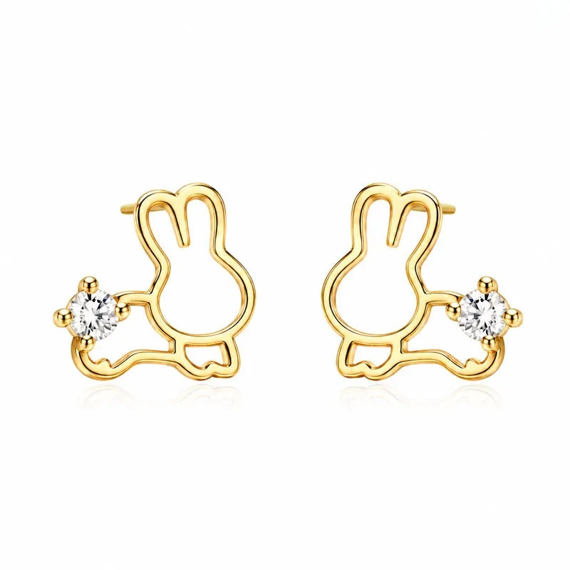 Aretes Conejito con Zirconias