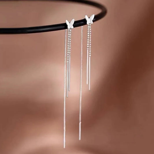 Aretes Flecos Largos de Fiesta