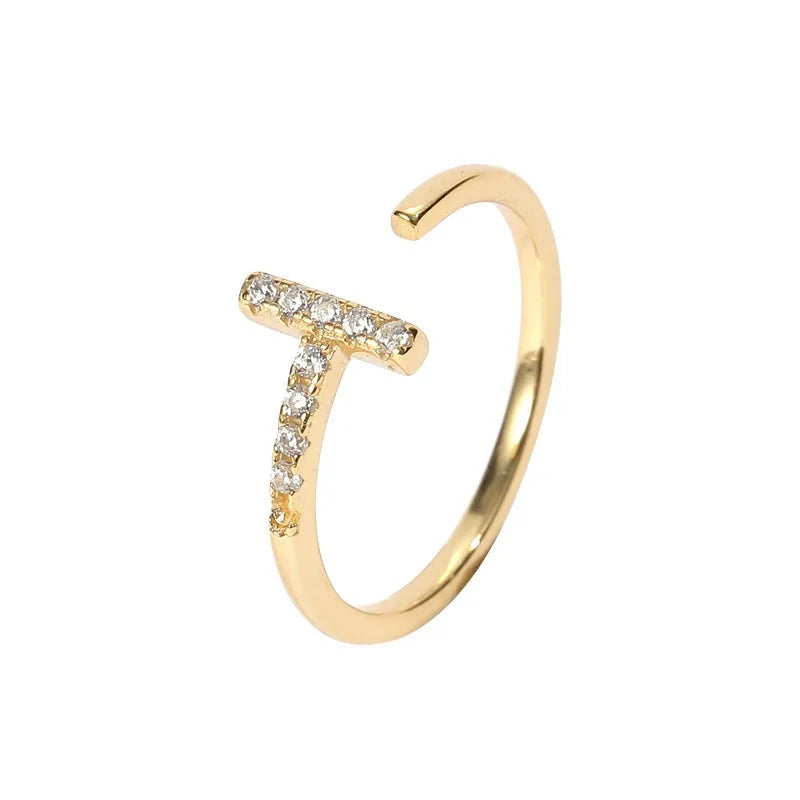 Anillo Abierto Líneas Geométricas con Zirconias