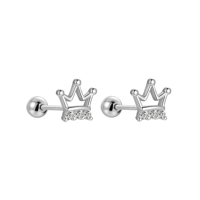 Aretes Corona Calada con Zirconias
