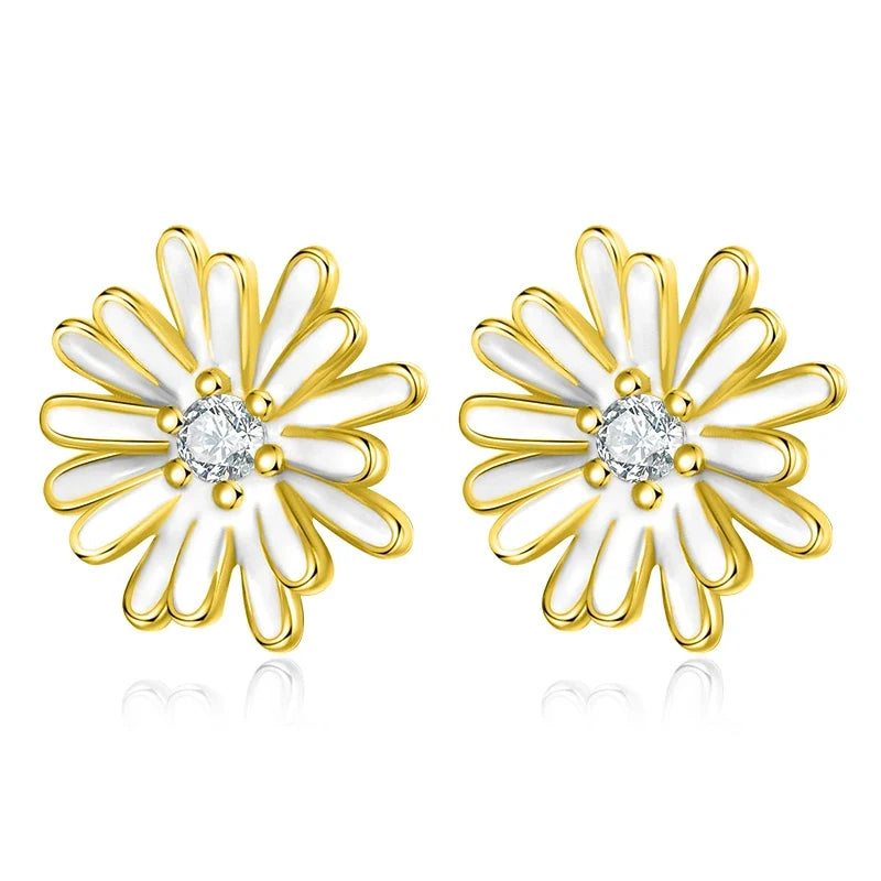 Aretes Flor de Crisantemo
