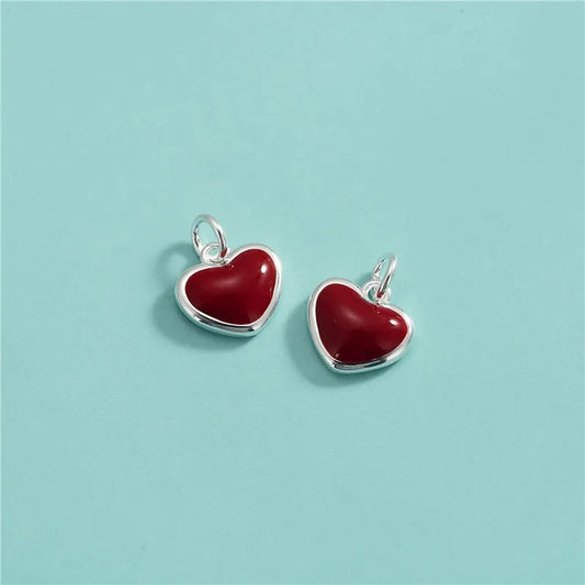 Dije Corazón Rojo Esmaltado