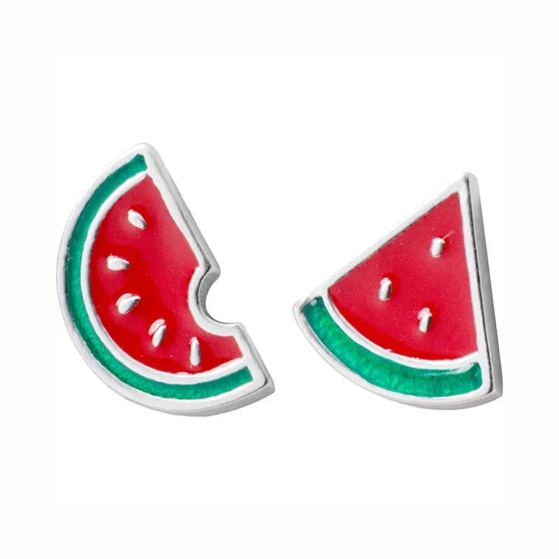 Aretes Sandía Asimétricos