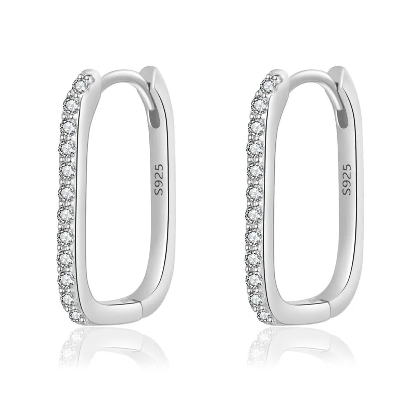 Arracadas Góticas con Zirconia Geométrica